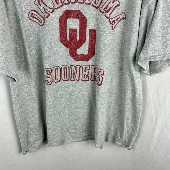 Champion Oklahoma University‎ OU Sooners Shirt Unisex 2XL Gray Short Sleeve - Picture 5 of 9